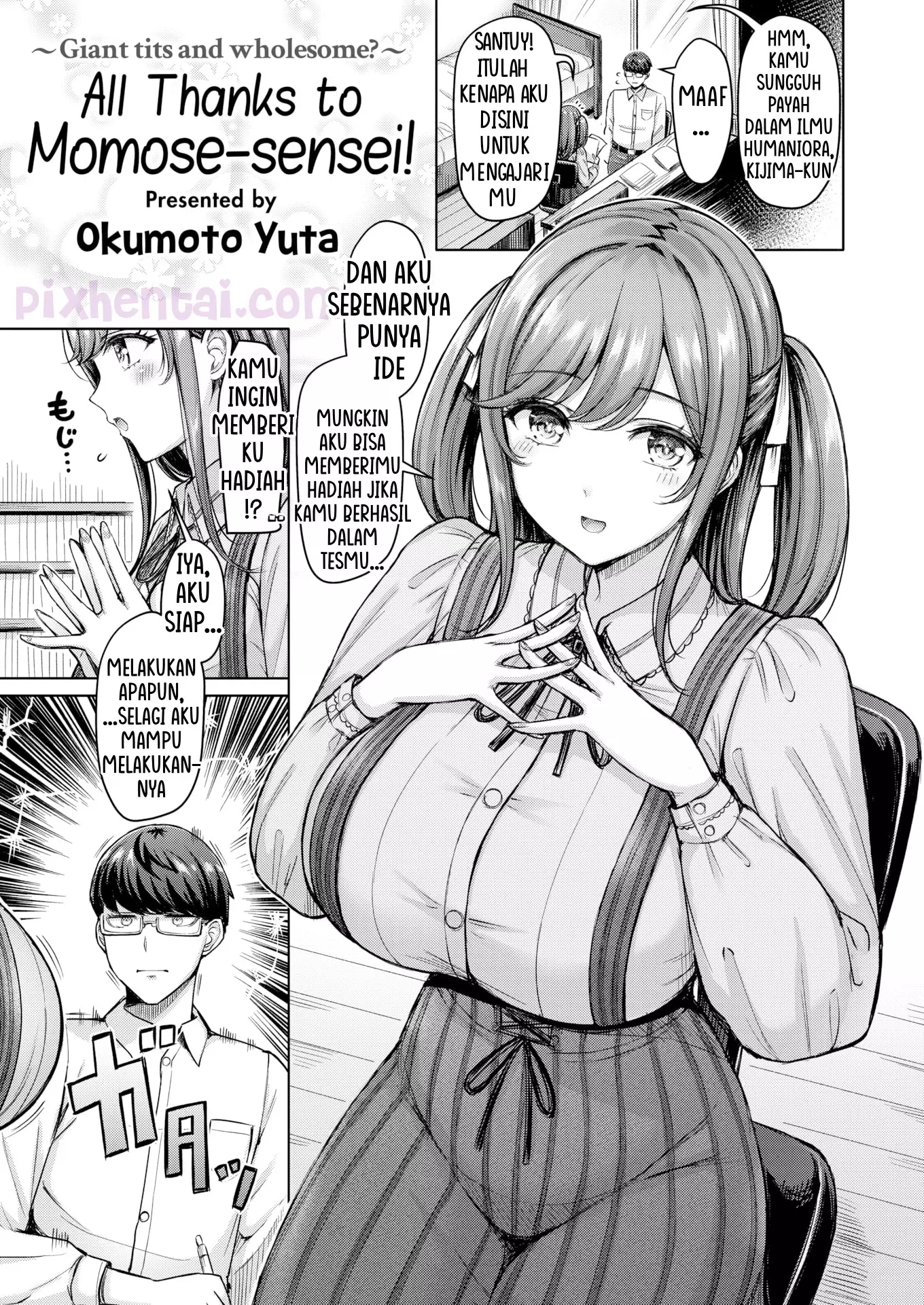 Komik hentai xxx manga sex bokep All Thanks to Momose sensei 1